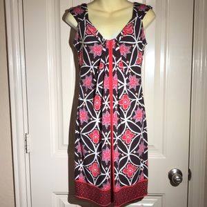 London Times 6P Stretchy dress, breast support & vibrant colors detailed back